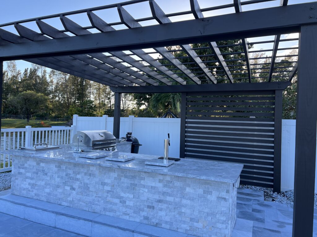 Custom pool and outdoor living space in Boca Raton